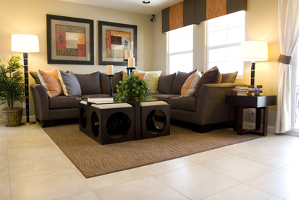 Modern tastefully decorated living room